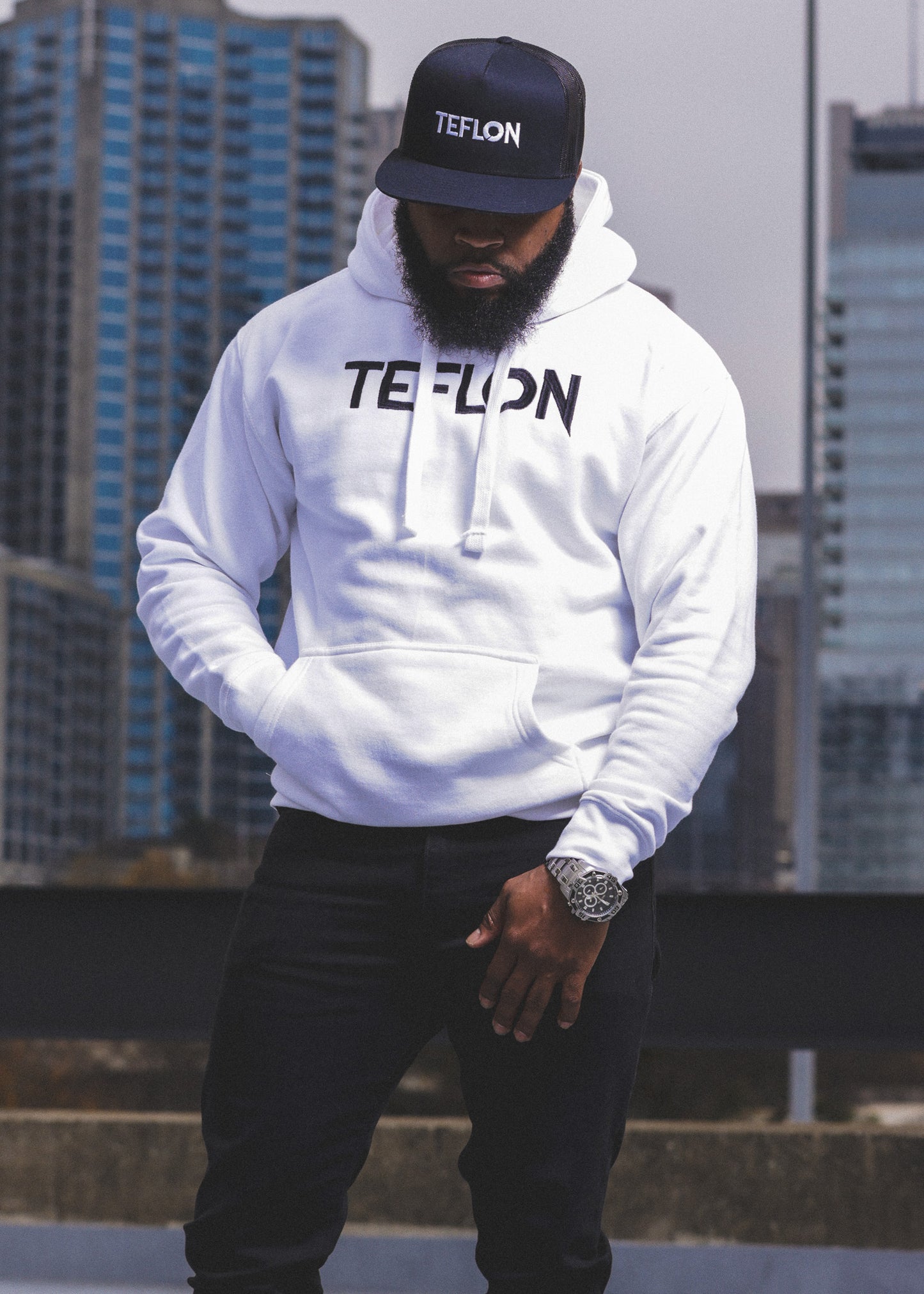 Blanco Teflon Hoodie